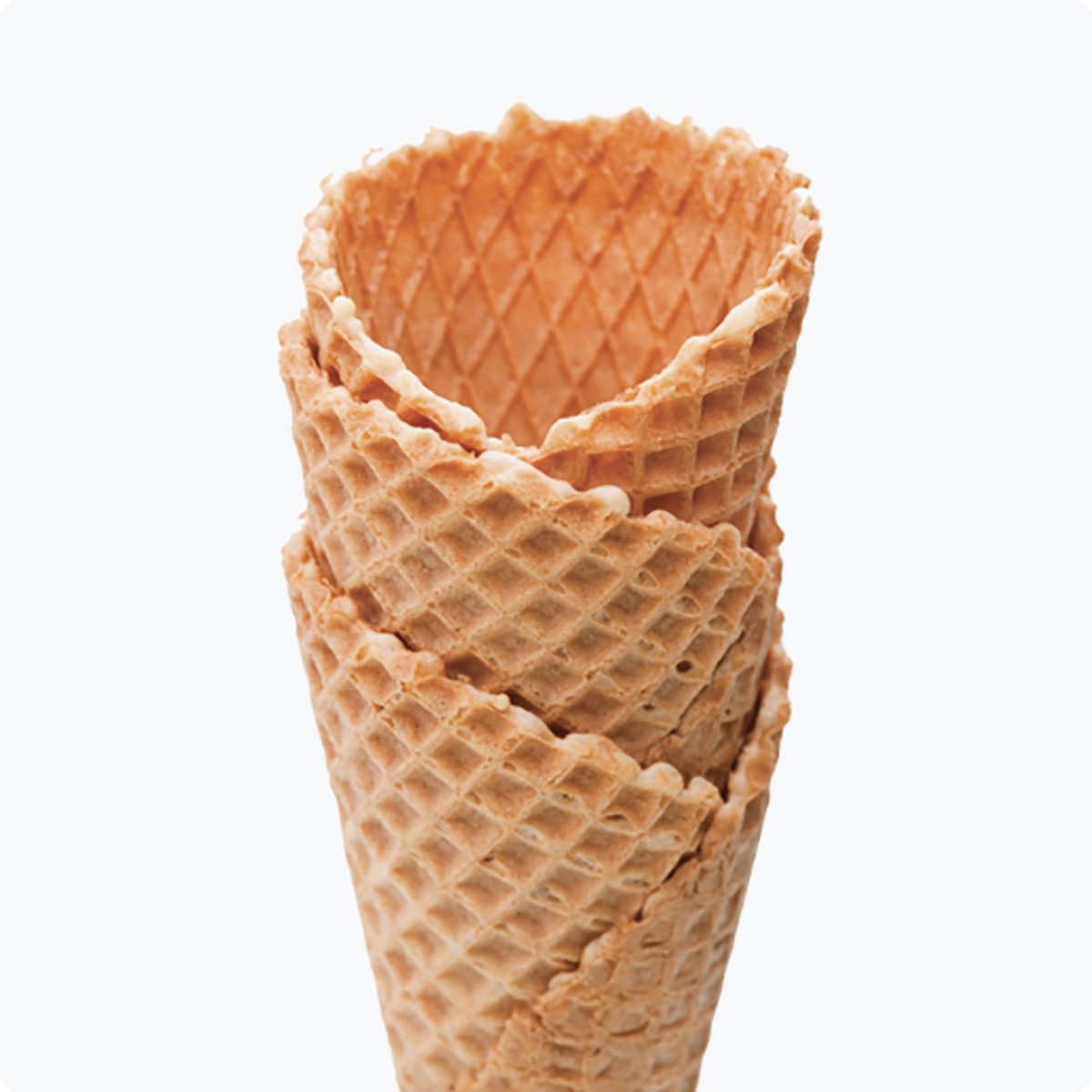 Cornet gaufré simple pour glace italienne