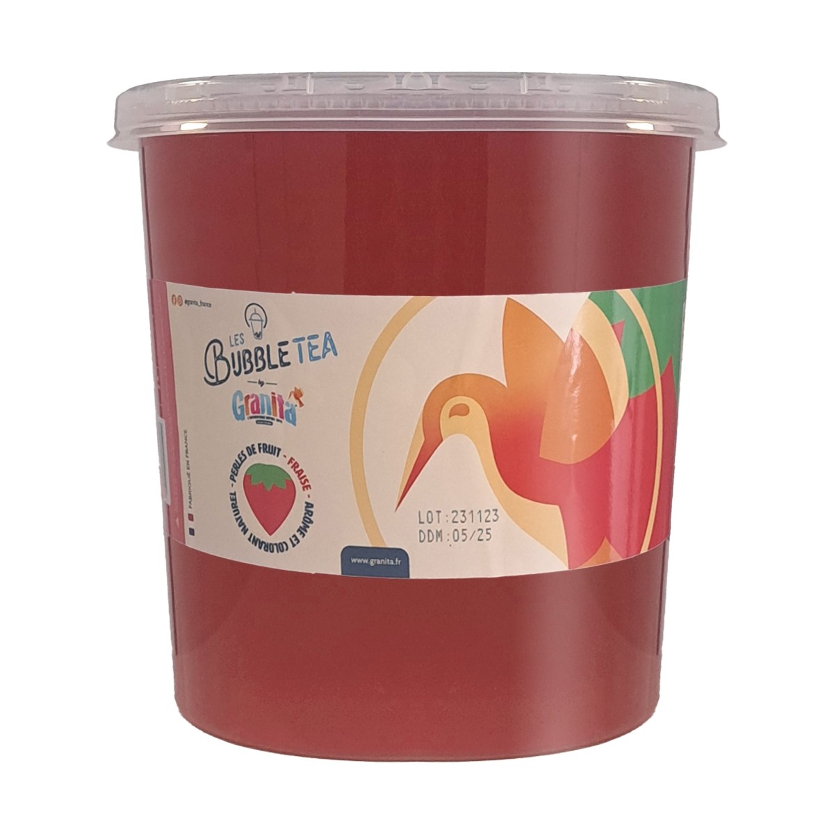 Granita – Billes Bubble Tea Fraise – 4 x 3.2kg