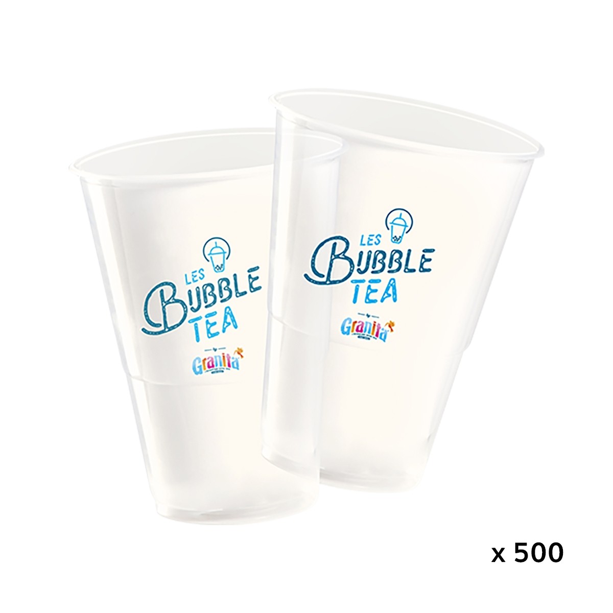 Gobelets transparent Bubble Tea en PLA 400 ml x 1000 unités