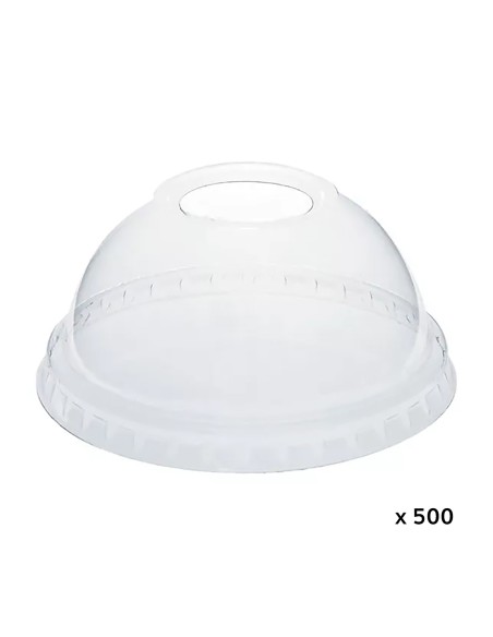 Couvercle dôme PLA perforé transparent x 1000